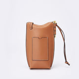 Briselle | Leather Crossbody Bag – Elegant Simplicity & Modern Charm - in Light Beige | Arvea Bags