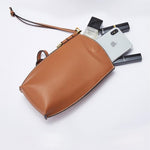 Briselle | Leather Crossbody Bag – Elegant Simplicity & Modern Charm - in Light Beige | Arvea Bags