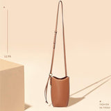 Briselle | Leather Crossbody Bag – Elegant Simplicity & Modern Charm - in Light Beige | Arvea Bags