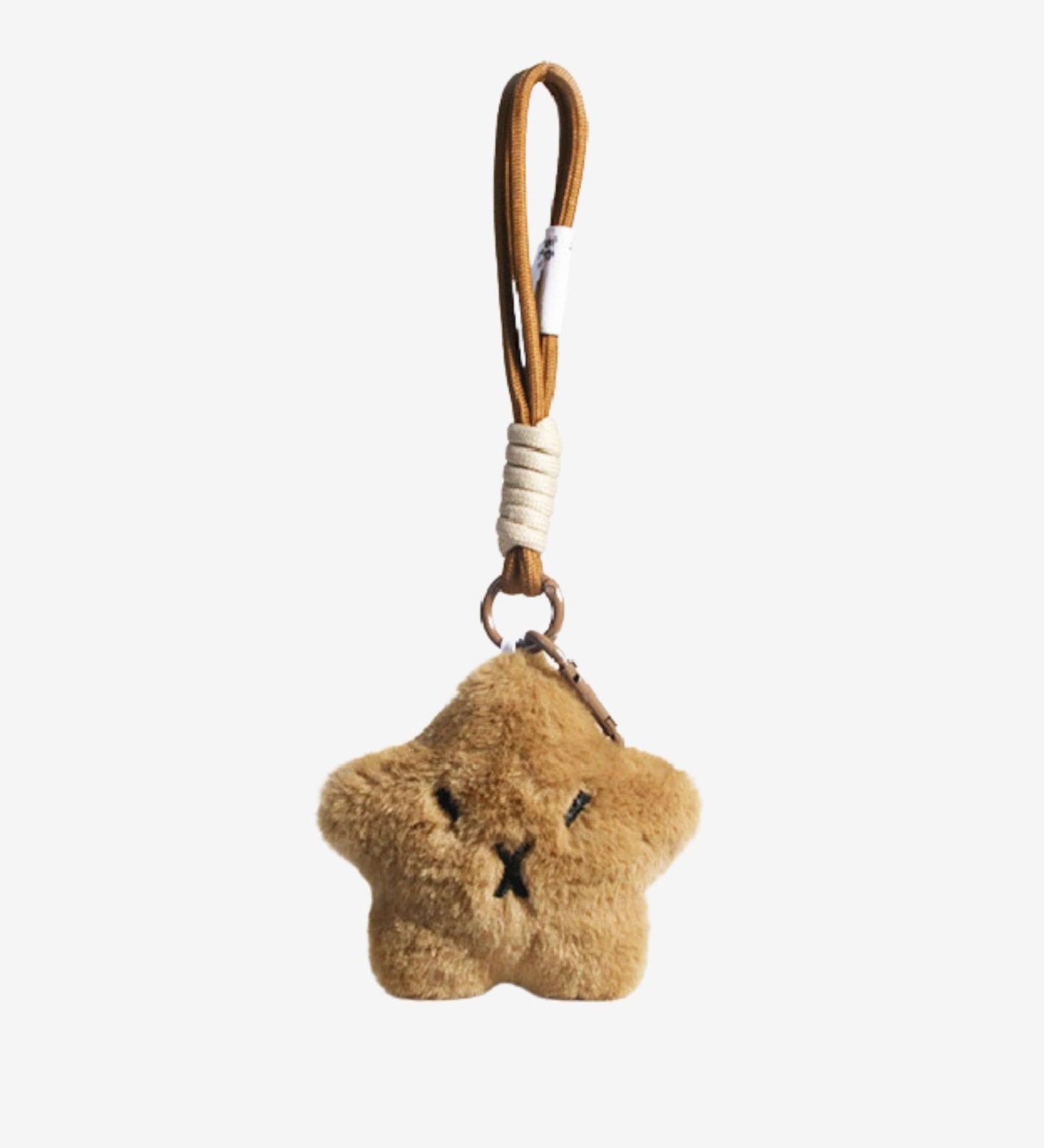 Brivana | Fuzzy Star Plush Bag Charm – Cozy, Cute & Playful - in Beige | Arvea Bags