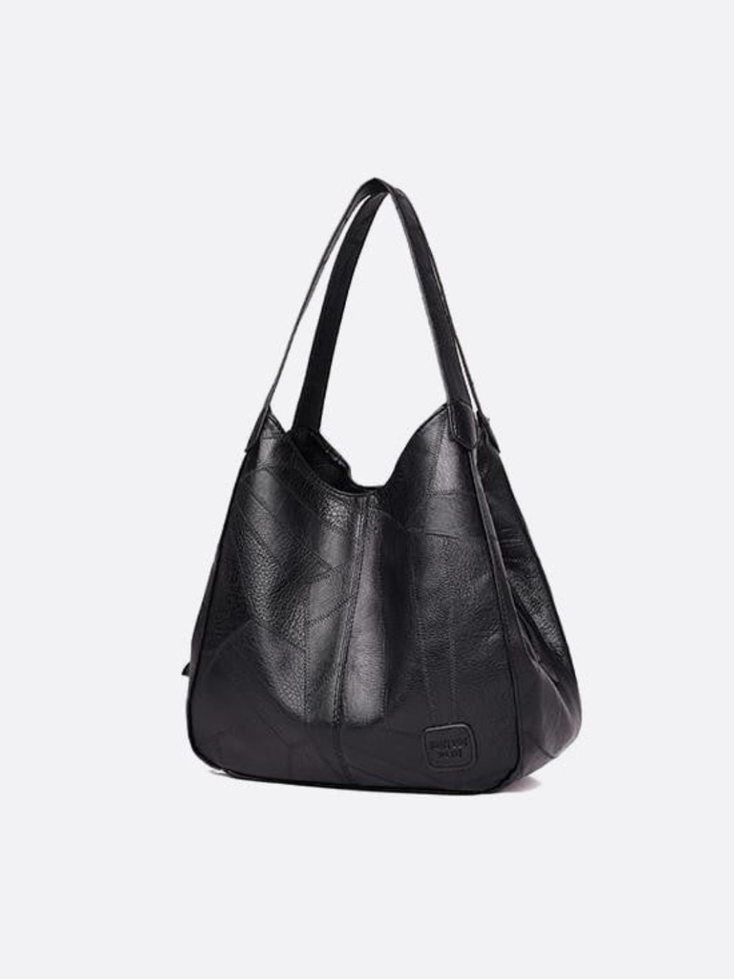 Brown Distressed Faux Leather Hobo Bag - Slouchy & Spacious - in Black | Arvea Bags