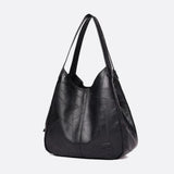 Brown Distressed Faux Leather Hobo Bag - Slouchy & Spacious - in Black | Arvea Bags