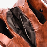 Brown Distressed Faux Leather Hobo Bag - Slouchy & Spacious - in Light Brown | Arvea Bags