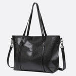 Brown Leather Tote Bag – Classic Elegance Meets Everyday Practicality - in Black | Arvea Bags