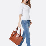 Brown Leather Tote Bag – Classic Elegance Meets Everyday Practicality - in Camel | Arvea Bags