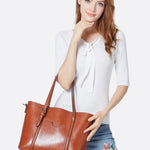 Brown Leather Tote Bag – Classic Elegance Meets Everyday Practicality - in Camel | Arvea Bags