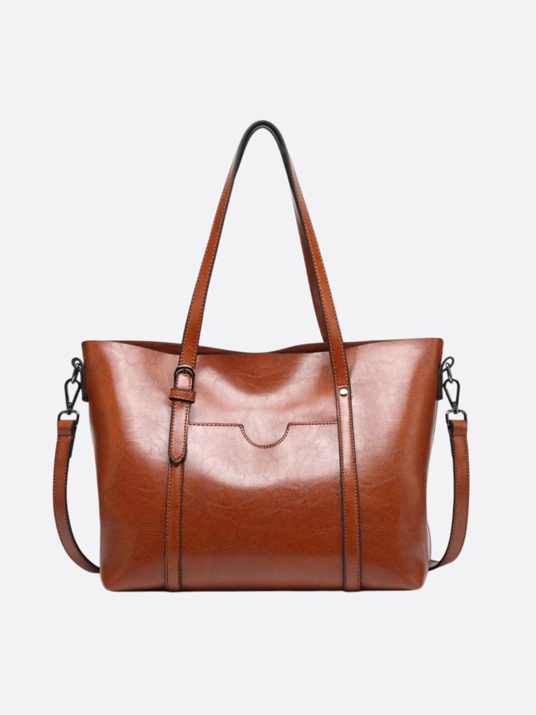Brown Leather Tote Bag – Classic Elegance Meets Everyday Practicality - in Camel | Arvea Bags