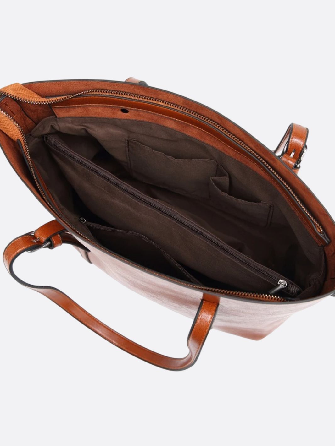 Brown Leather Tote Bag – Classic Elegance Meets Everyday Practicality - in Camel | Arvea Bags