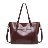 Brown Leather Tote Bag – Classic Elegance Meets Everyday Practicality - in Dark Brown | Arvea Bags