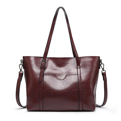 Brown Leather Tote Bag – Classic Elegance Meets Everyday Practicality - in Dark Brown | Arvea Bags