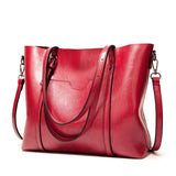 Brown Leather Tote Bag – Classic Elegance Meets Everyday Practicality - in Red | Arvea Bags