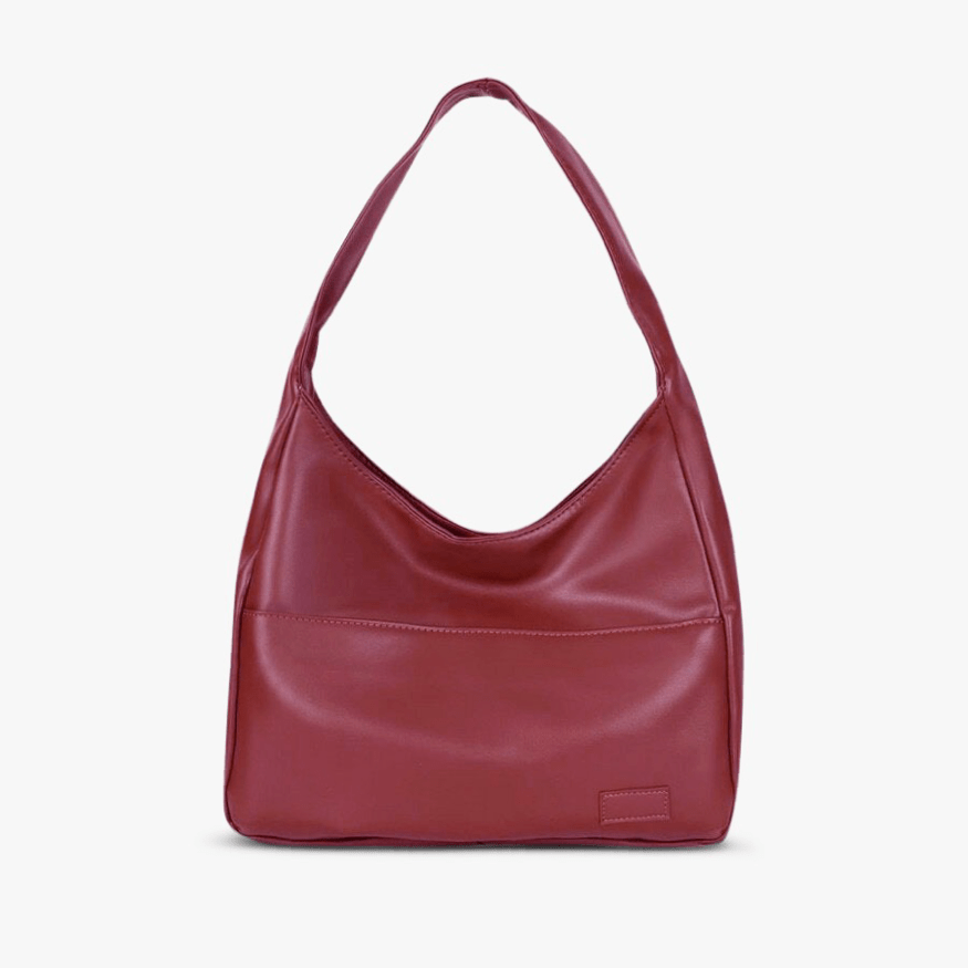 Caitriona | Trendy Leather Shoulder Bag – Stylish & Spacious - in Bordeaux red | Arvea Bags