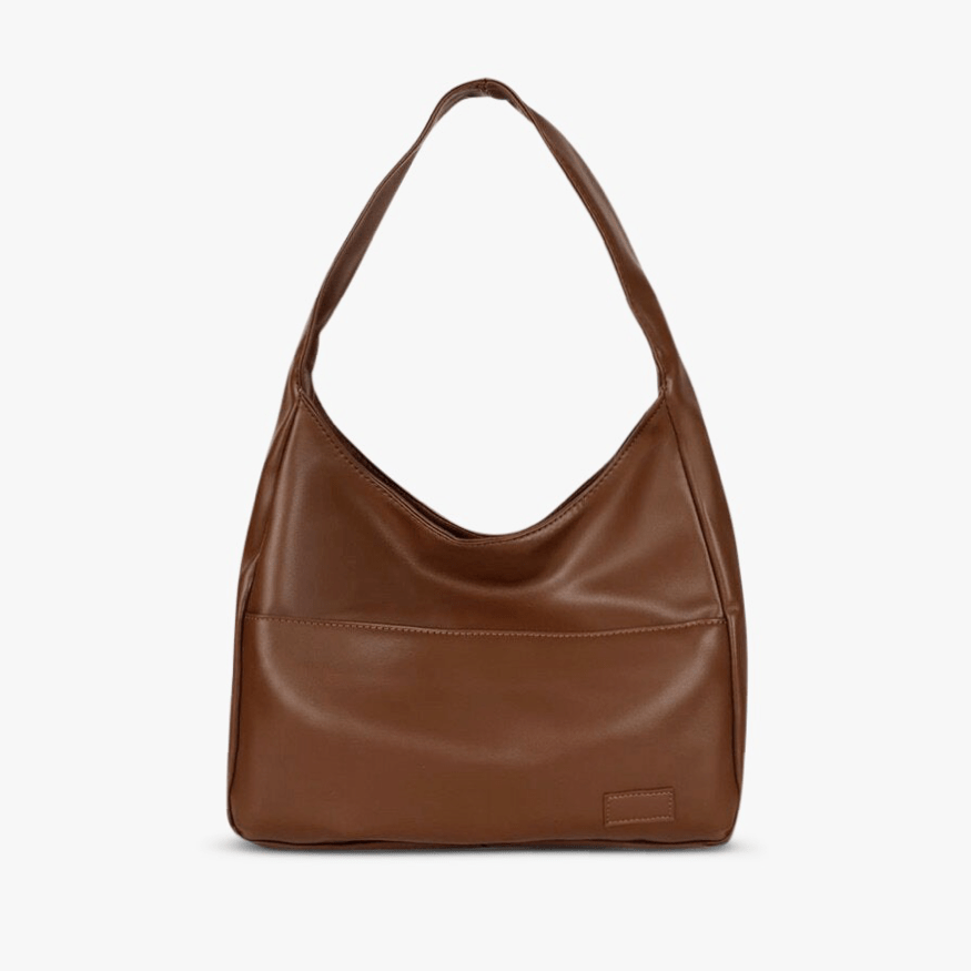 Caitriona | Trendy Leather Shoulder Bag – Stylish & Spacious - in Brown | Arvea Bags