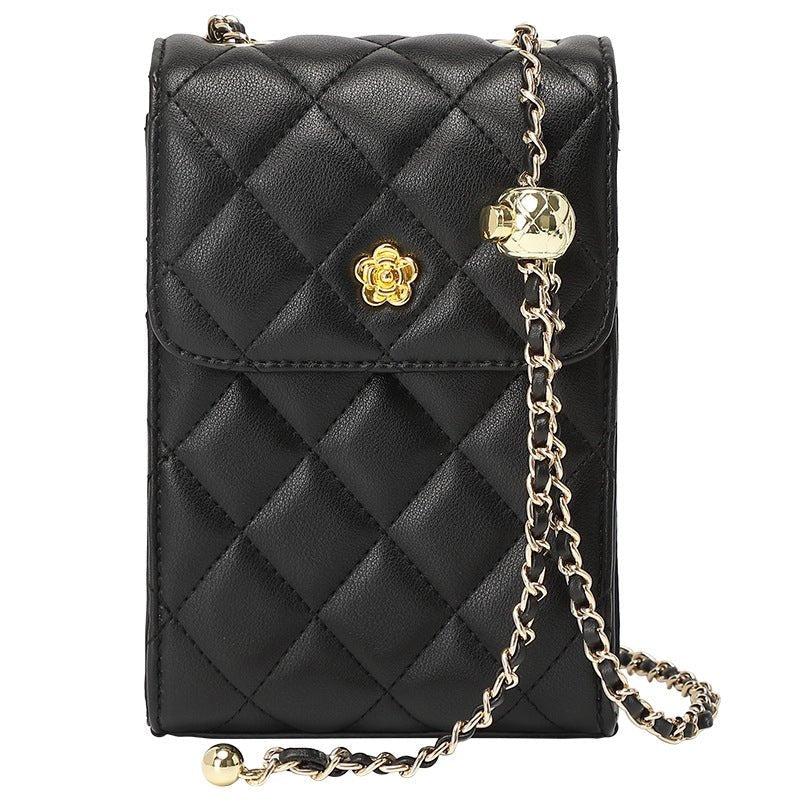 Calindra | Quilted Leather Crossbody Bag – Classic Elegance & Chic Design - in Black | Arvea Bags