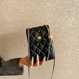 Calindra | Quilted Leather Crossbody Bag – Classic Elegance & Chic Design - in Black | Arvea Bags