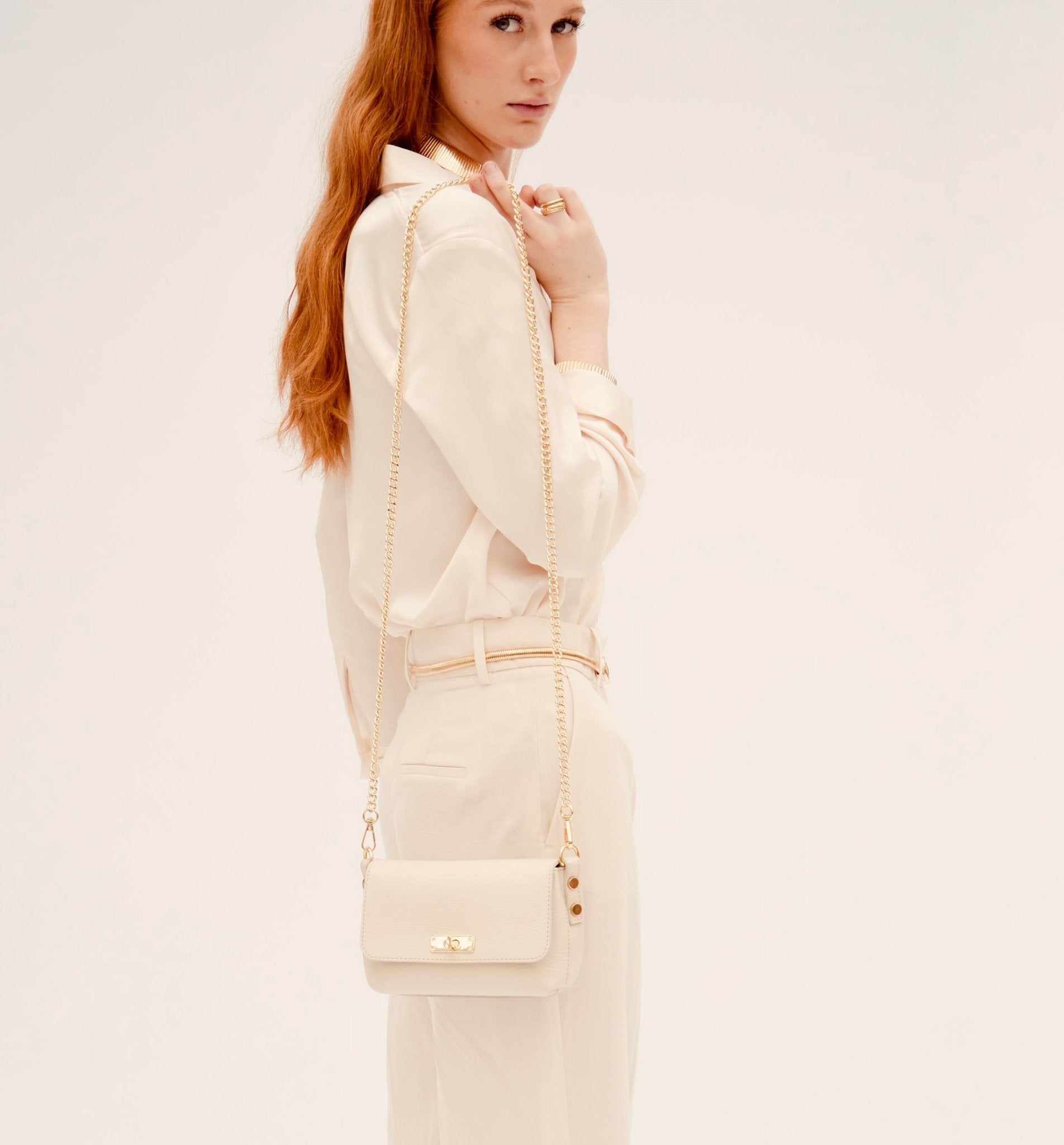 Calista | Slim Gold Chain Strap – Sleek & Versatile Bag Accessory - in Gold | Arvea Bags