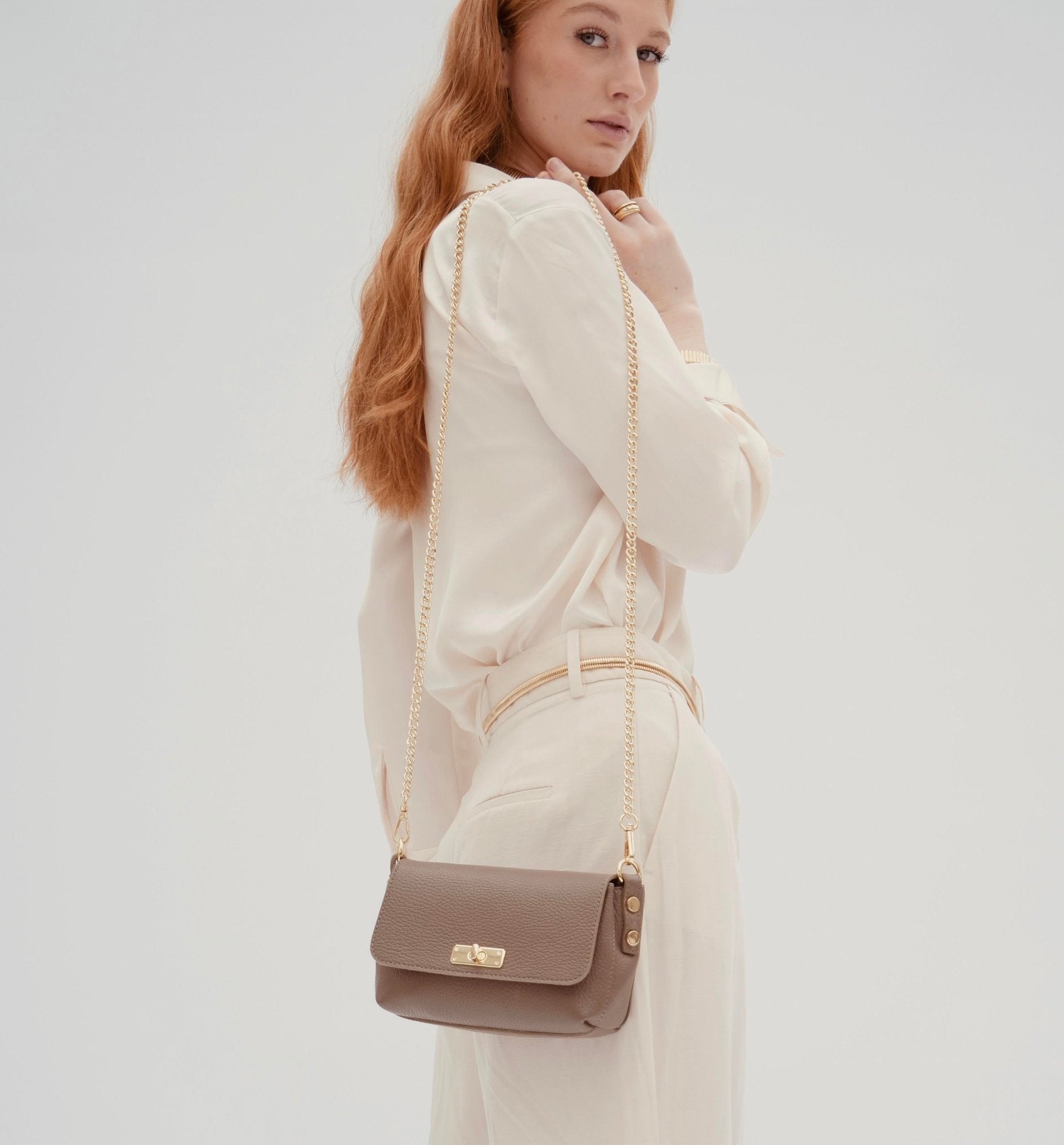 Calista | Slim Gold Chain Strap – Sleek & Versatile Bag Accessory - in Gold | Arvea Bags