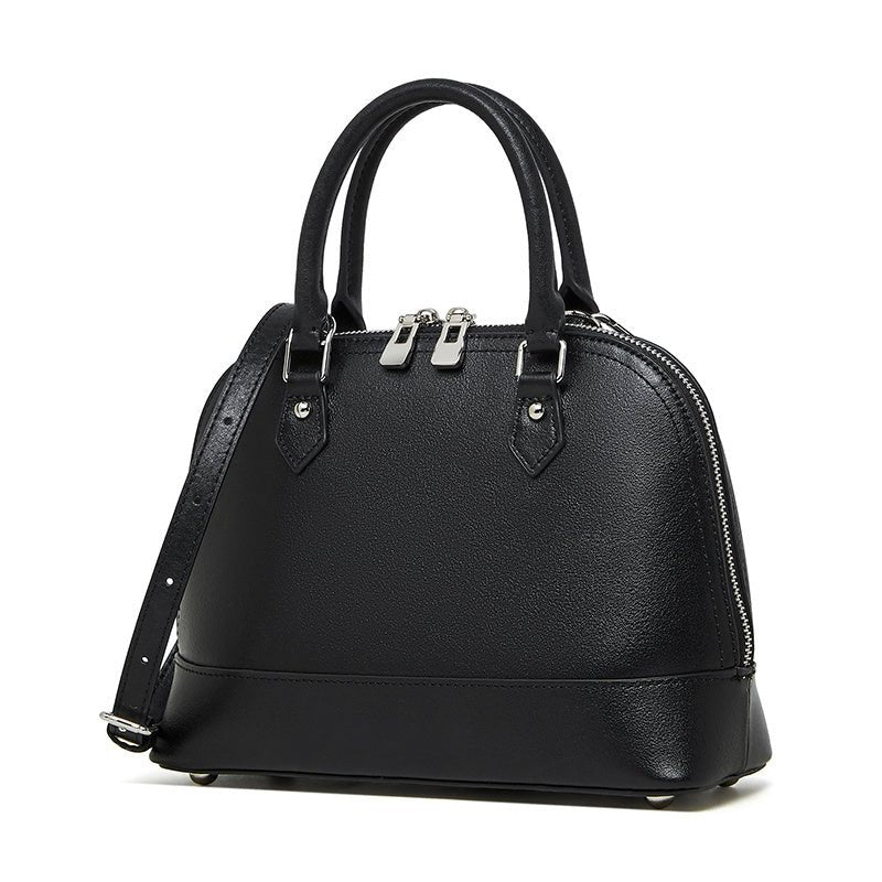 Calypso | Elegant Brown Dome Handbag – Classic Style & Everyday Luxury - in Black | Arvea Bags
