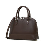 Calypso | Elegant Brown Dome Handbag – Classic Style & Everyday Luxury - in Dark Brown | Arvea Bags