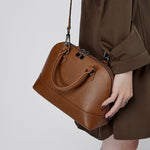 Calypso | Elegant Brown Dome Handbag – Classic Style & Everyday Luxury - in Maroon | Arvea Bags