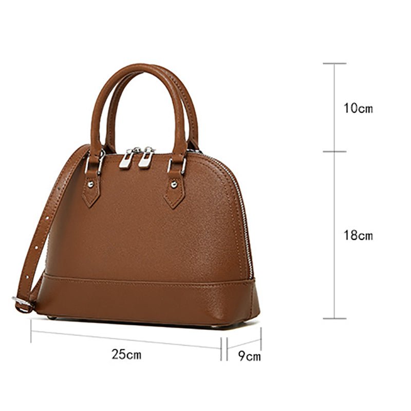 Calypso | Elegant Brown Dome Handbag – Classic Style & Everyday Luxury - in Maroon | Arvea Bags