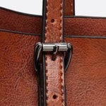 Camel PU Leather Tote Bag – Timeless, Roomy & Refined - in Classic Brown | Arvea Bags