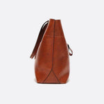 Camel PU Leather Tote Bag – Timeless, Roomy & Refined - in Classic Brown | Arvea Bags