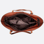 Camel PU Leather Tote Bag – Timeless, Roomy & Refined - in Classic Brown | Arvea Bags