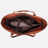 Camel PU Leather Tote Bag – Timeless, Roomy & Refined - in Classic Brown | Arvea Bags