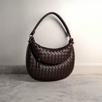 Camilla Woven Leather Shoulder Bag – Designer - Inspired Ladies’ Handbag - in Black | Arvea Bags