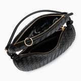 Camilla Woven Leather Shoulder Bag – Designer - Inspired Ladies’ Handbag - in Brown | Arvea Bags