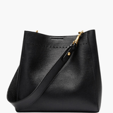 Camille | Luxe Brown Leather Bucket Bag – Classic & Versatile - in Black | Arvea Bags