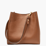 Camille | Luxe Brown Leather Bucket Bag – Classic & Versatile - in Brown | Arvea Bags