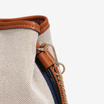 Canvas Leather Bucket Bag for Women – Chic & Modern Design - in Blue | Arvea Bags