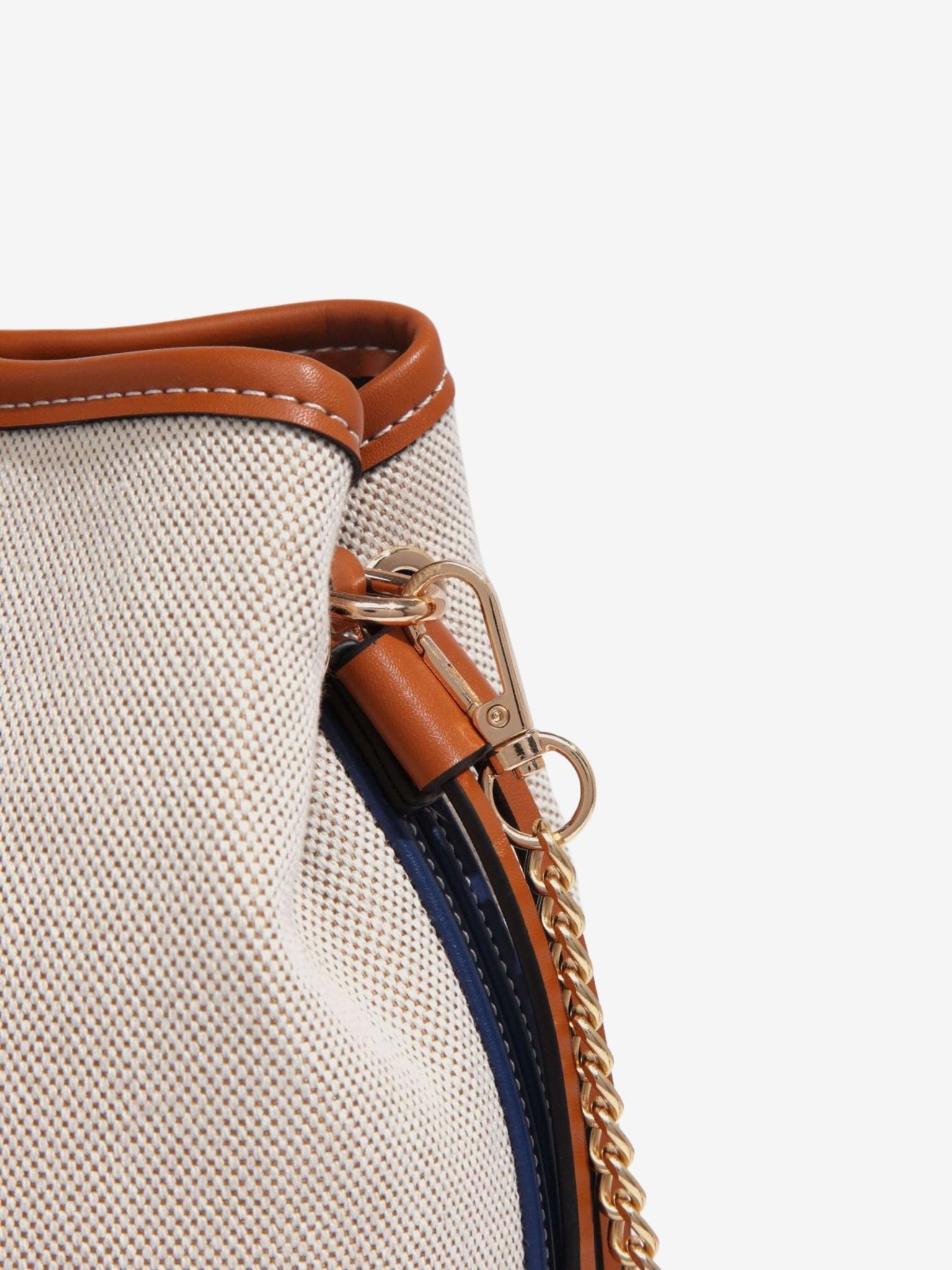 Canvas Leather Bucket Bag for Women – Chic & Modern Design - in Blue | Arvea Bags