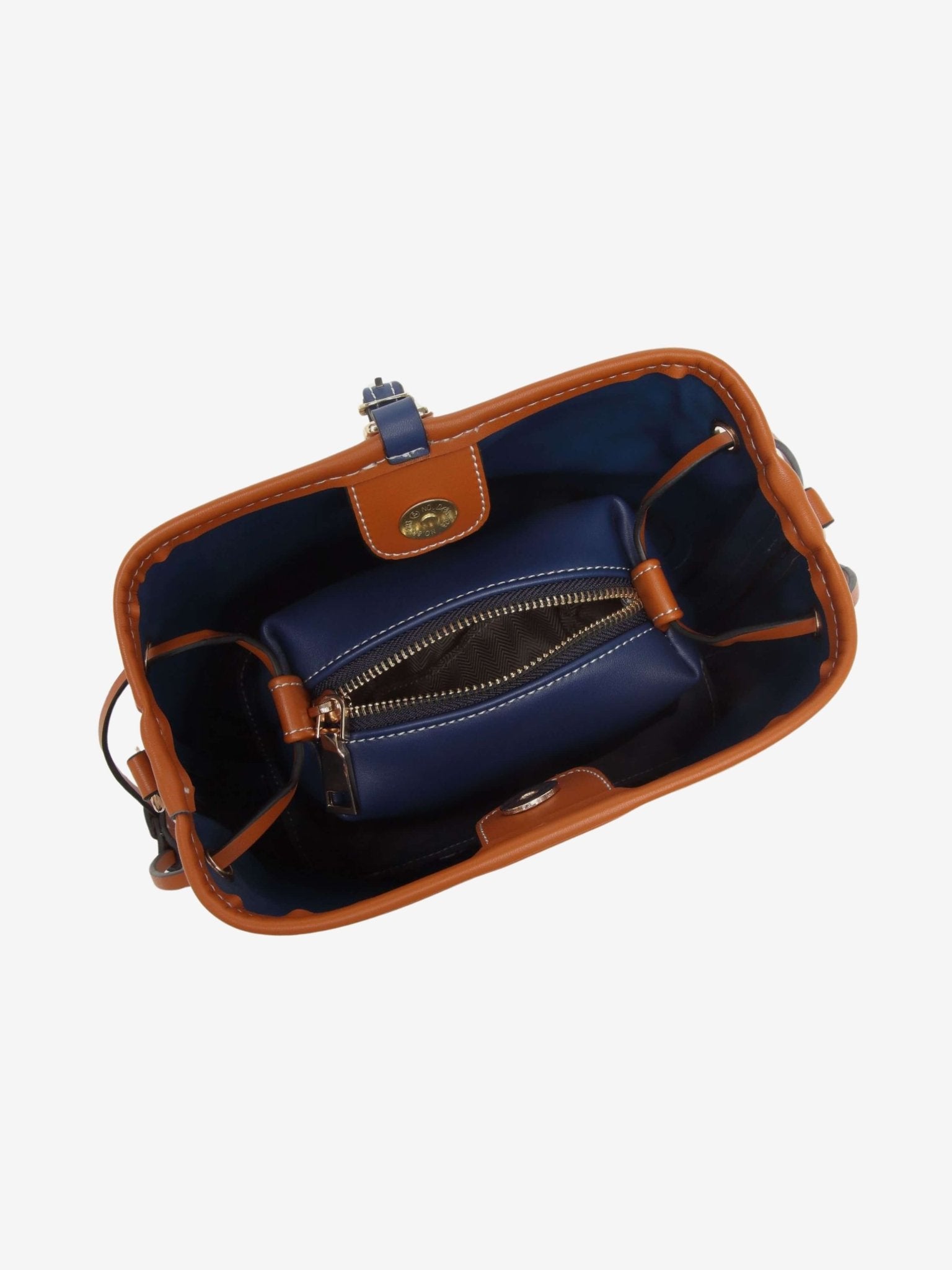 Canvas Leather Bucket Bag for Women – Chic & Modern Design - in Blue | Arvea Bags