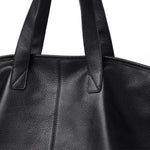 Caro | Oversized Leather Tote – Soft Structure & Everyday Carryall - in Black | Arvea Bags