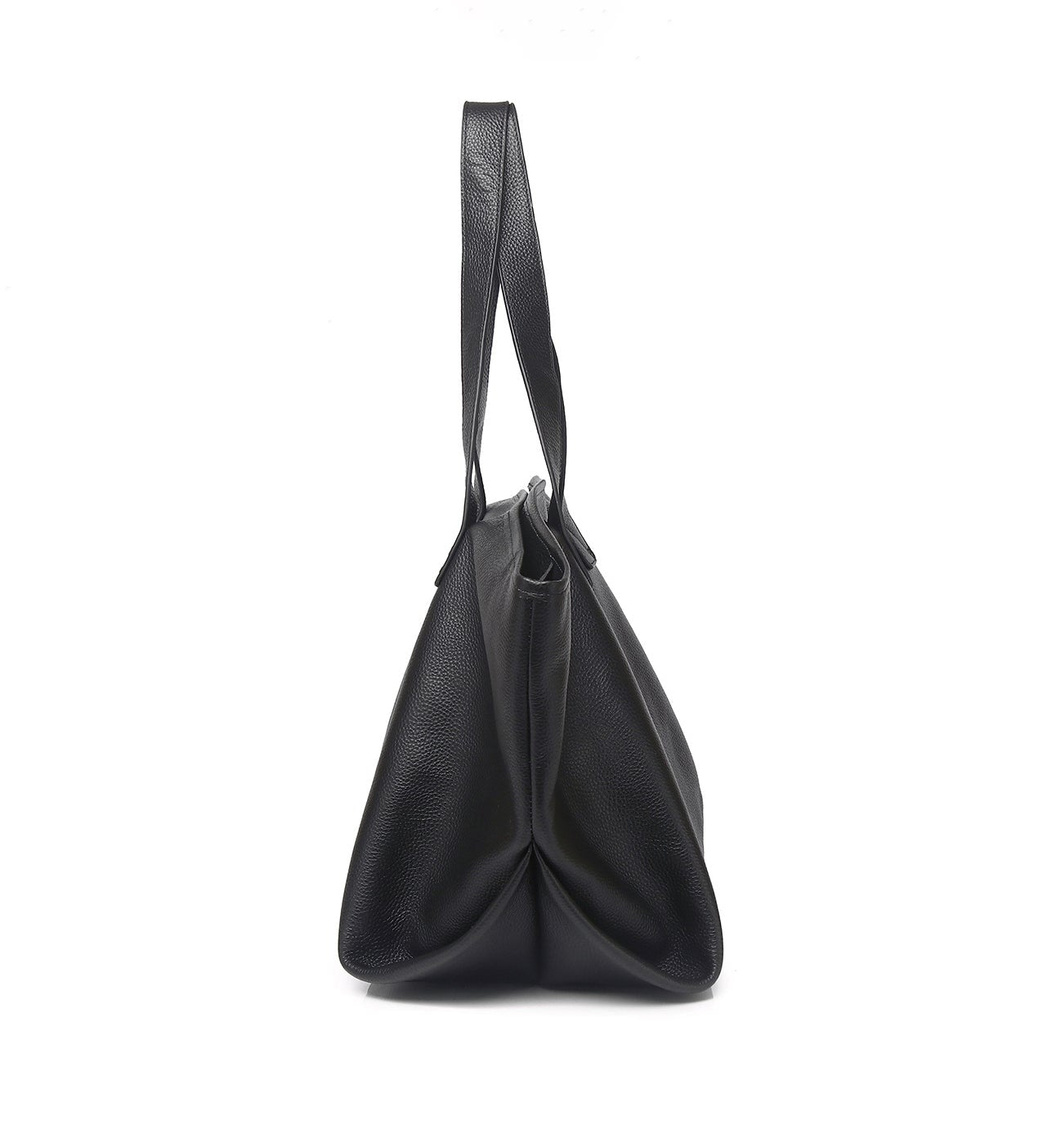 Caro | Oversized Leather Tote – Soft Structure & Everyday Carryall - in Black | Arvea Bags