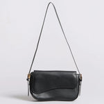 Celeste | Black Leather Shoulder Bag – Sleek & Modern - in Black | Arvea Bags