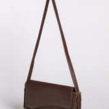 Celeste | Black Leather Shoulder Bag – Sleek & Modern - in Brown | Arvea Bags
