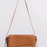 Celeste | Black Leather Shoulder Bag – Sleek & Modern - in Light Brown | Arvea Bags