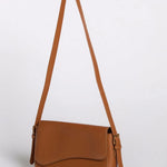 Celeste | Black Leather Shoulder Bag – Sleek & Modern - in Light Brown | Arvea Bags