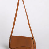 Celeste | Black Leather Shoulder Bag – Sleek & Modern - in Light Brown | Arvea Bags