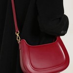 Celeste | Black Patent Leather Shoulder Bag – Sleek & Sophisticated - in Red | Arvea Bags