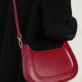 Celeste | Black Patent Leather Shoulder Bag – Sleek & Sophisticated - in Red | Arvea Bags