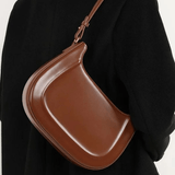Celeste | Black Patent Leather Shoulder Bag – Sleek & Sophisticated - in Red | Arvea Bags