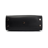 Celeste | Black Structured Leather Tote – Timeless & Chic - in Black | Arvea Bags