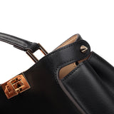 Celeste | Black Structured Leather Tote – Timeless & Chic - in Black | Arvea Bags
