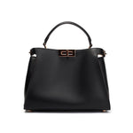 Celeste | Black Structured Leather Tote – Timeless & Chic - in Black | Arvea Bags