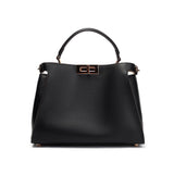 Celeste | Black Structured Leather Tote – Timeless & Chic - in Black | Arvea Bags
